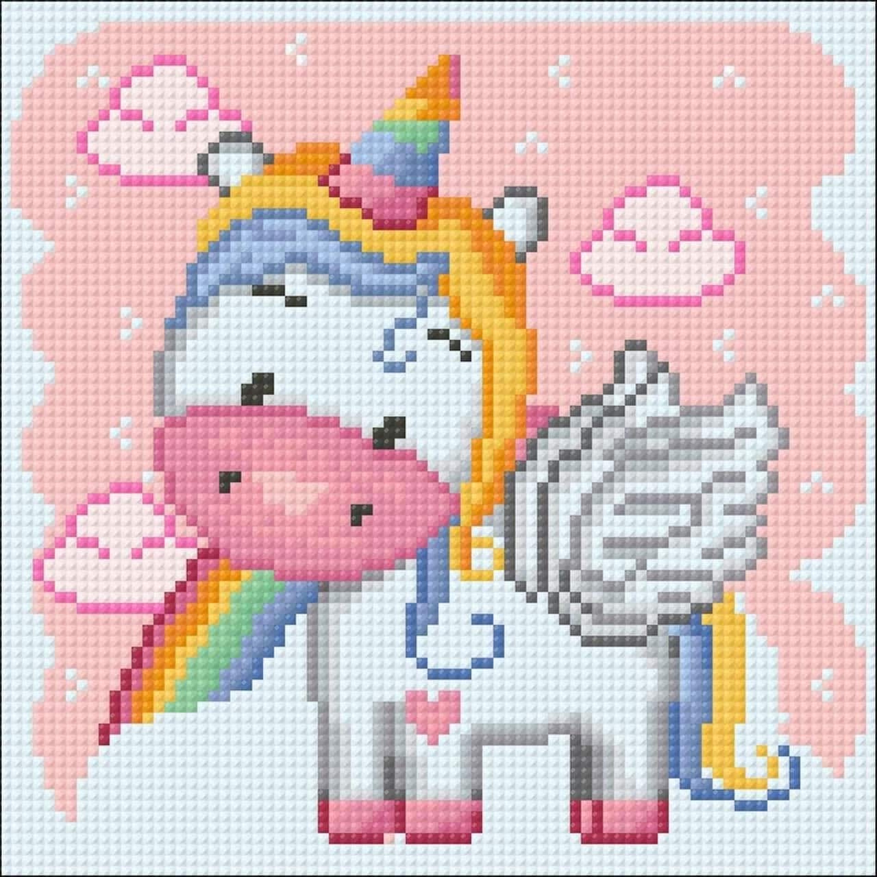 Crafting Spark Rainbow Unicorn Diamond Painting Kit